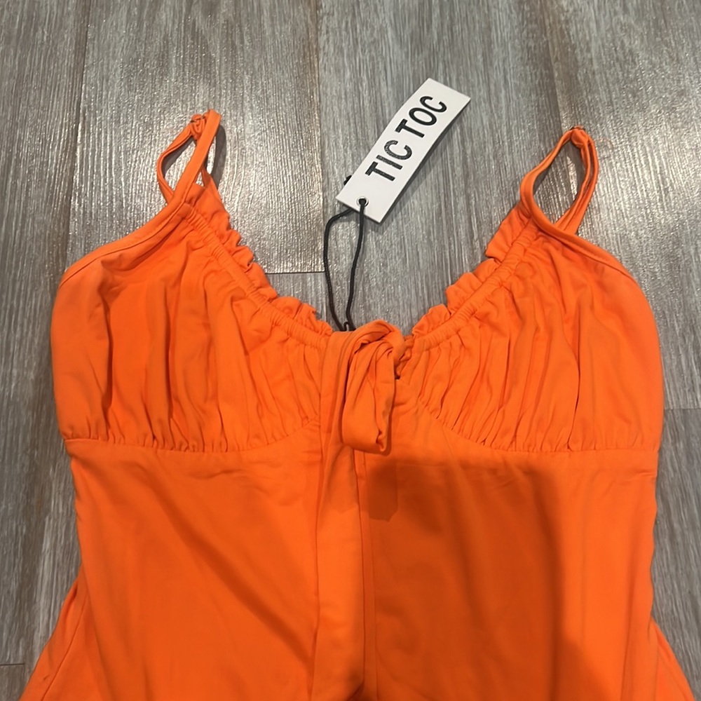 NEON ORANGE BODYSUIT - Picture 2 of 6